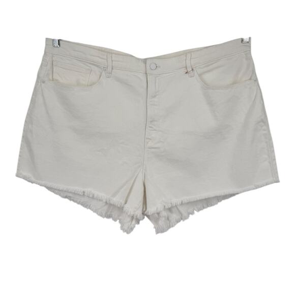Good American shorts Good 90's denim white size 20 - Picture 1 of 5
